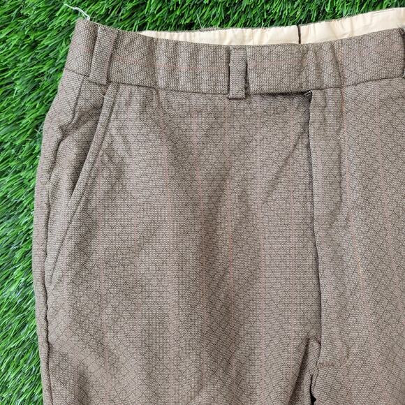 Vintage 80s MOD Disco Hippie Pants 30x29 Creased Talon Brown - Picture 14 of 16